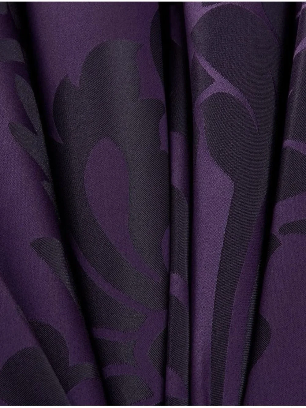 Plush Purple Damask Queen 3 piece Comforter Set